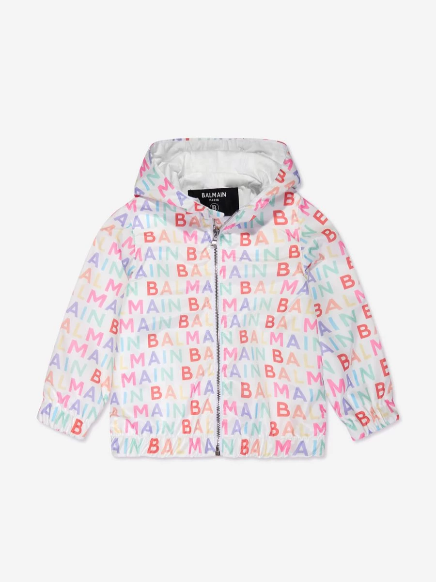 Balmain Boys' Multicolored Logo Print Jacket for Kids