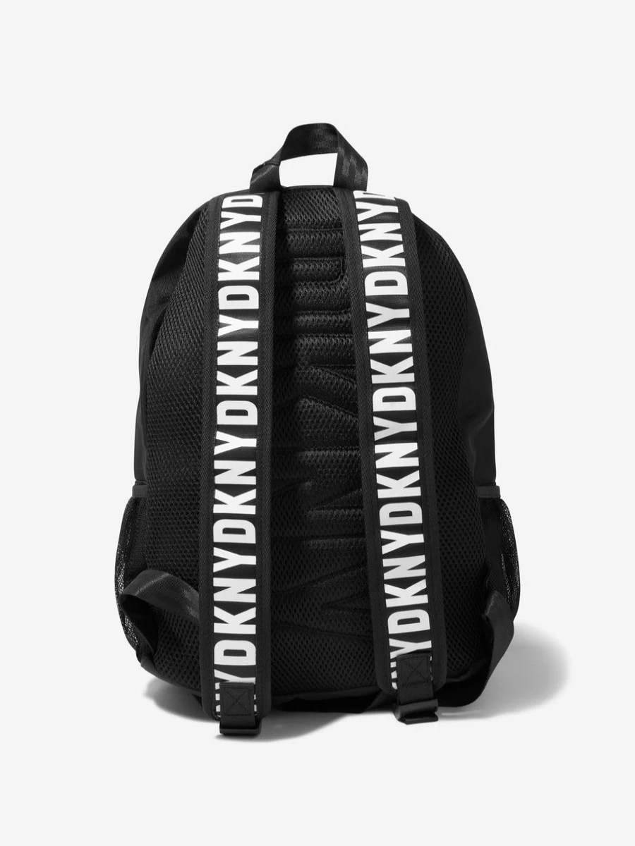 DKNY Girls' Black Kids Logo Backpack for School & Travel