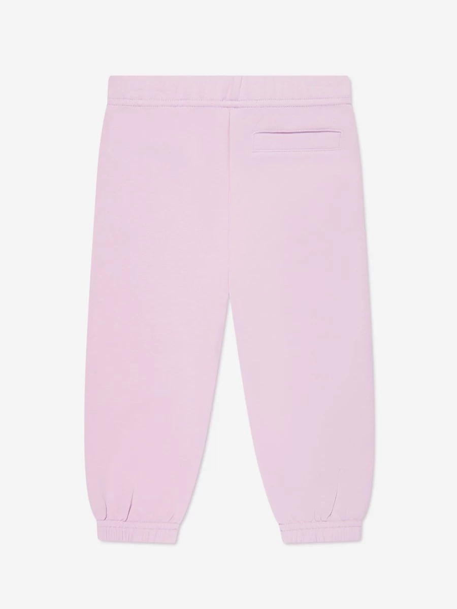 Palm Angels Baby Girls Purple Curved Logo Joggers Pants