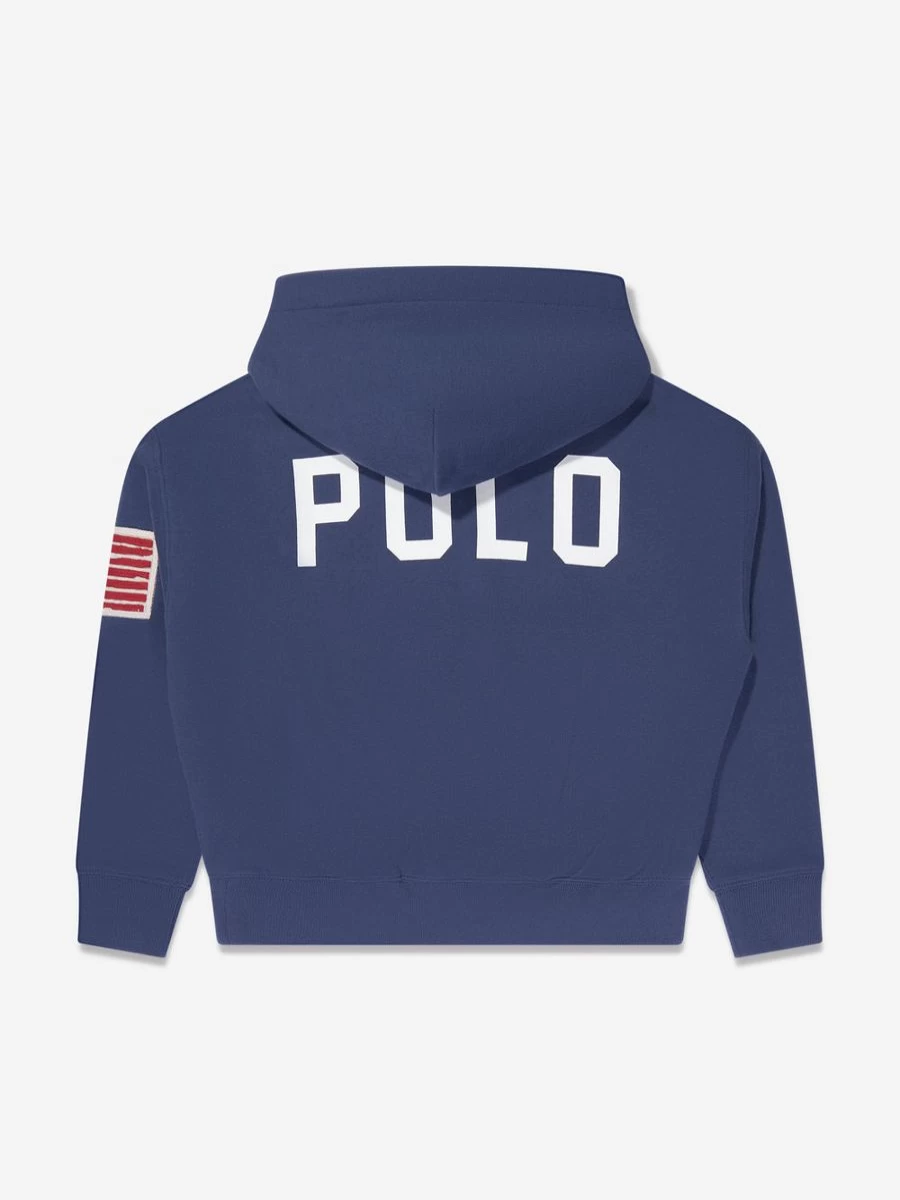 Ralph Lauren Kids Girls Navy Polo Hoodie for Stylish Comfort