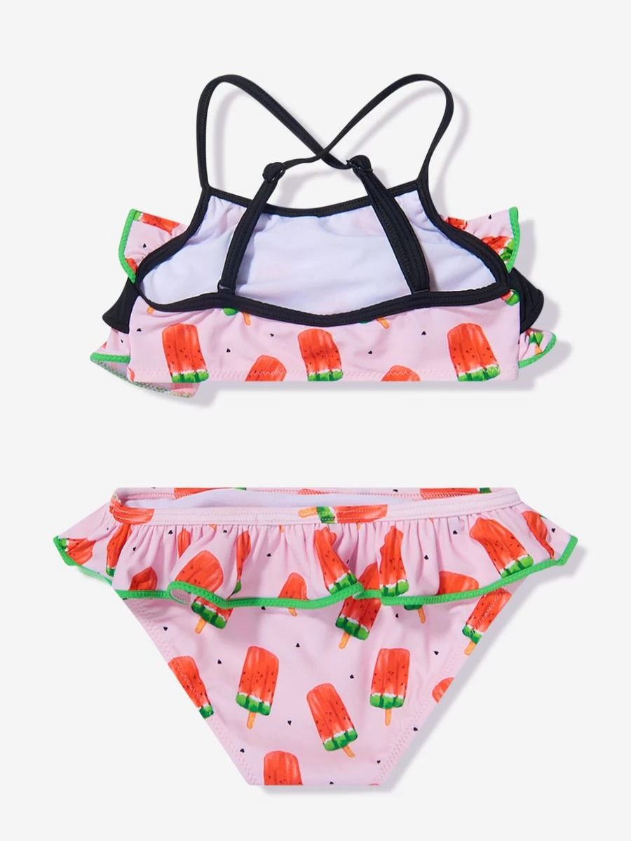 "Nessi Byrd Girls Frilly Multicolored Tedi Bikini for Kids"