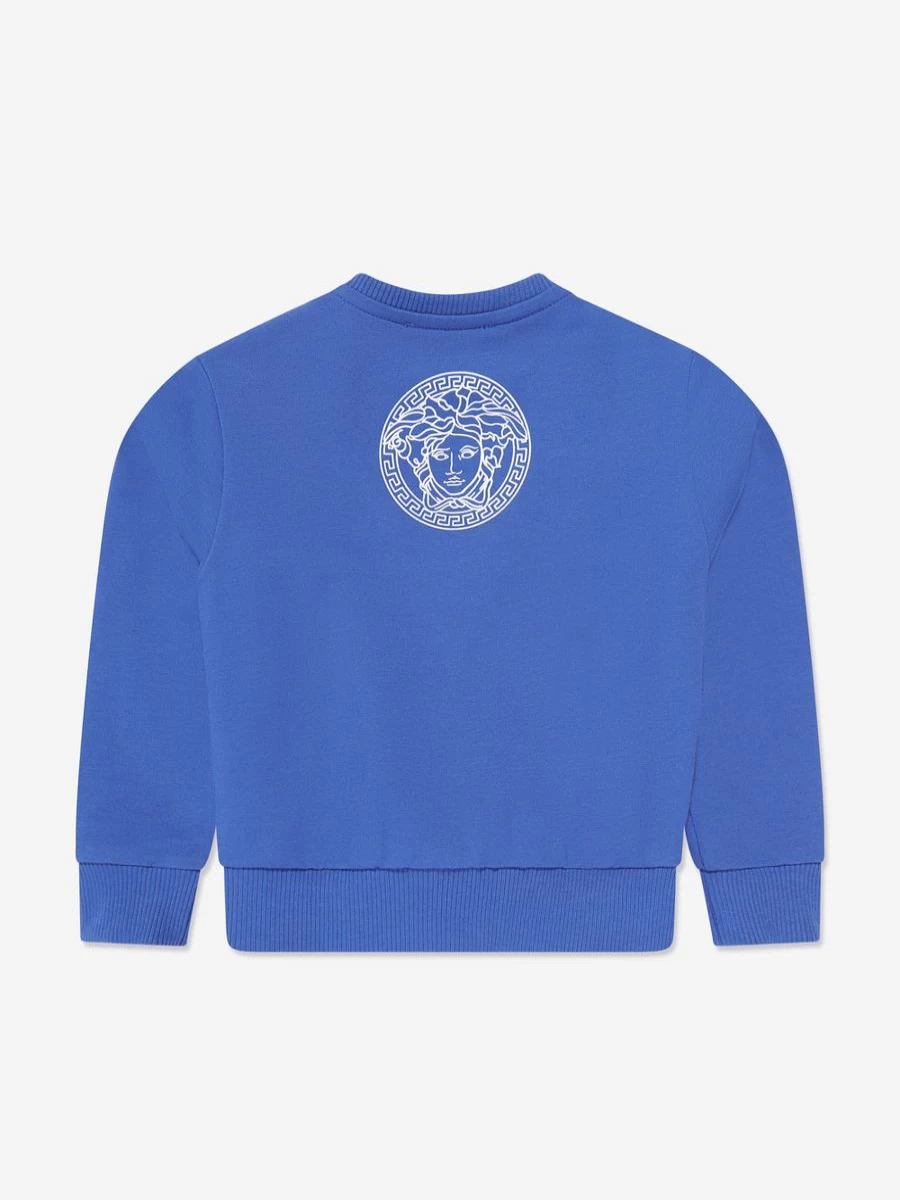 Versace Baby Boys Blue Logo Sweatshirt | Official Brand Collection