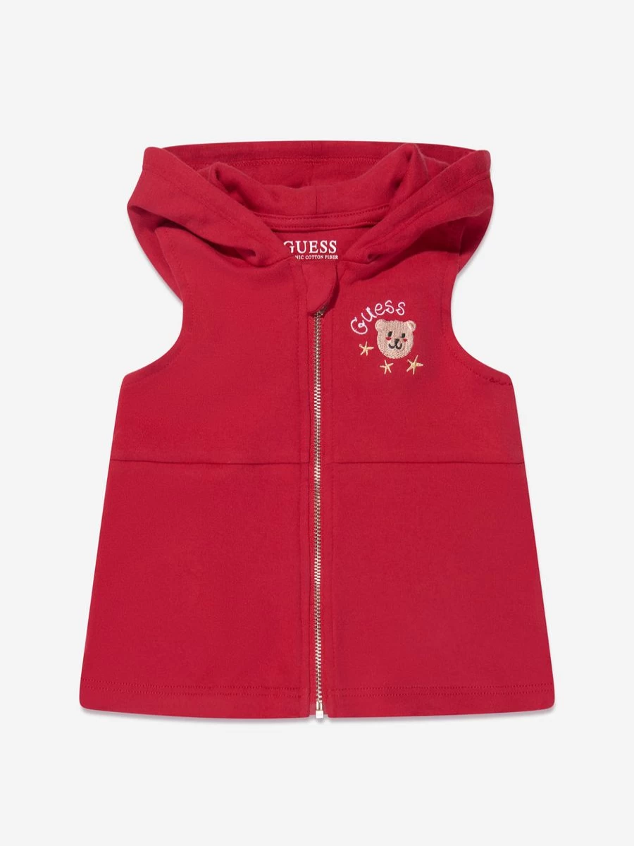 Guess Girls' 3-Piece Red Outfit Set | Baby Girl's Stylish Clothing Ensemble