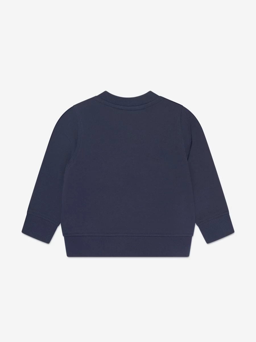 Burberry Kids Baby Girls Blue Crest Embroidered Sweatshirt