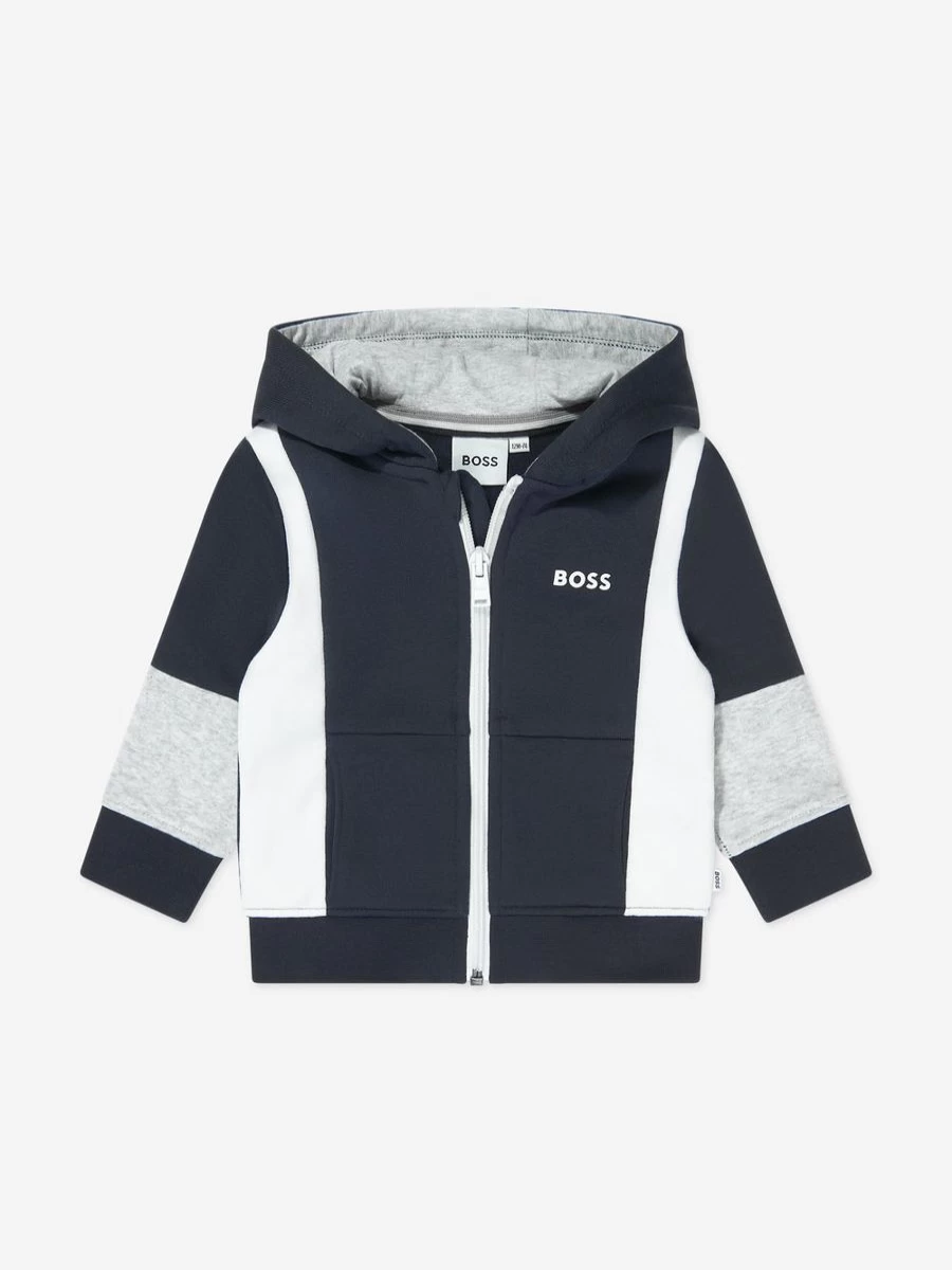 BOSS Baby Boys Navy Zip-Up Hoodie