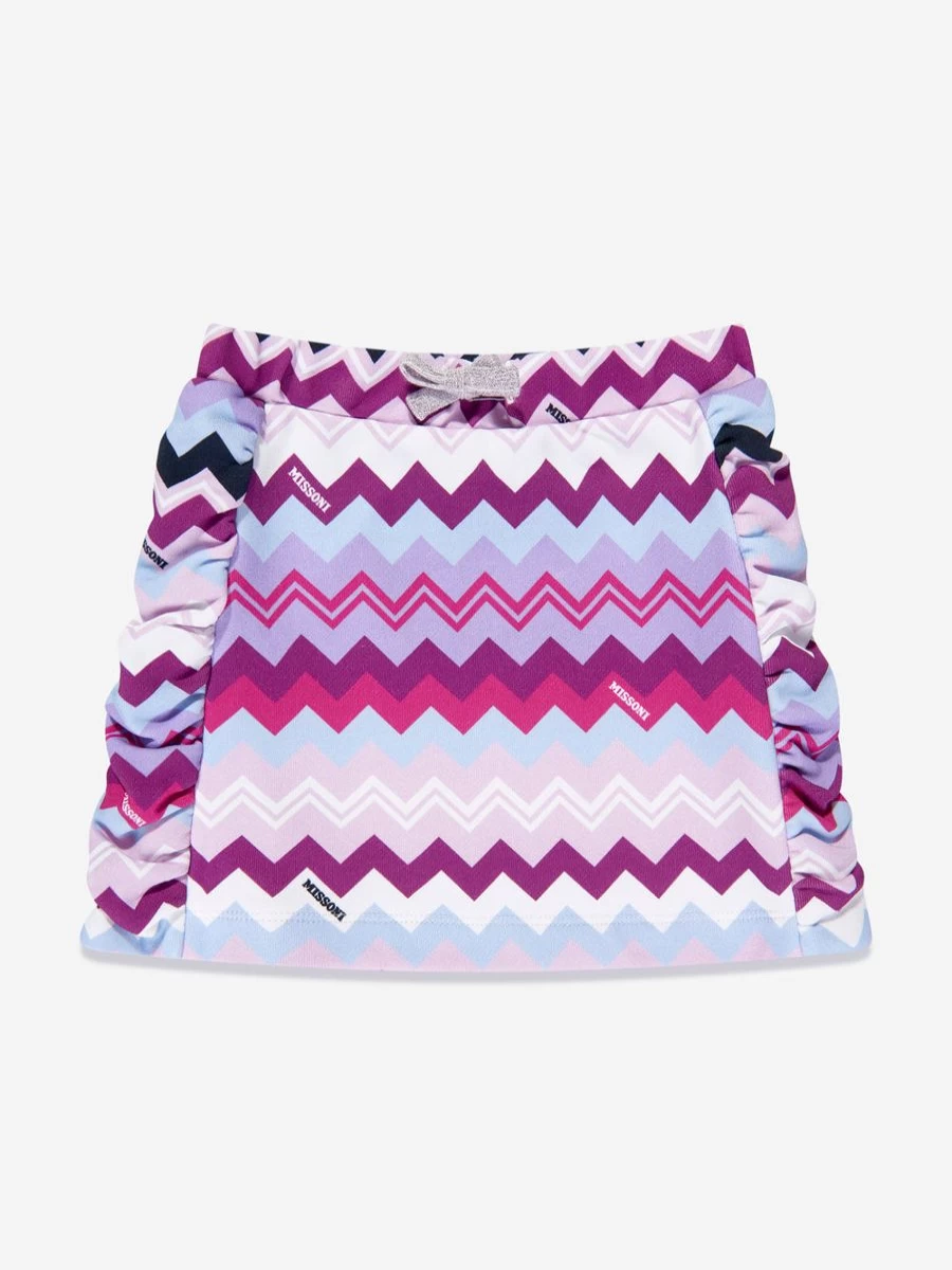 Missoni Teen Girls Pink Zigzag Pattern Skirt
