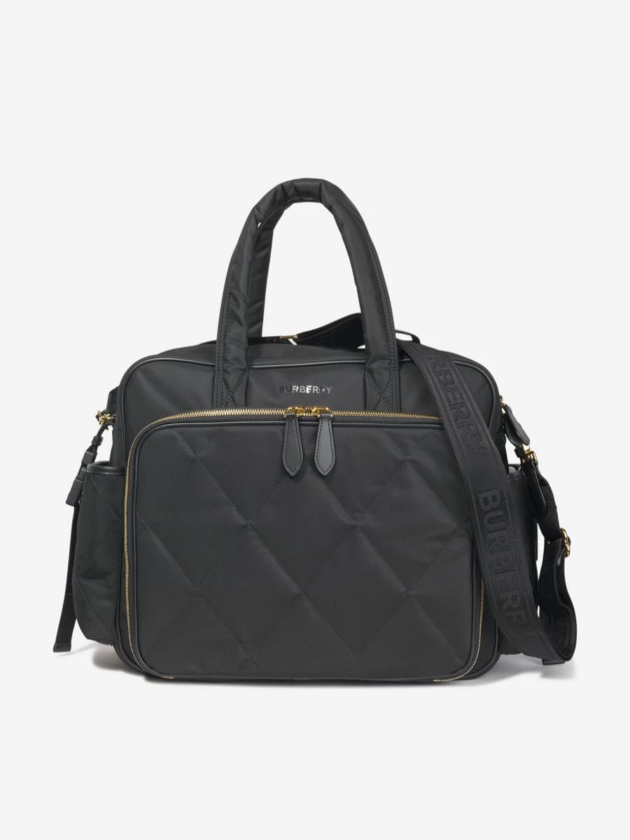 Burberry Kids Baby Girl Tote Changing Bag - Stylish Black Diaper Bag for Girls