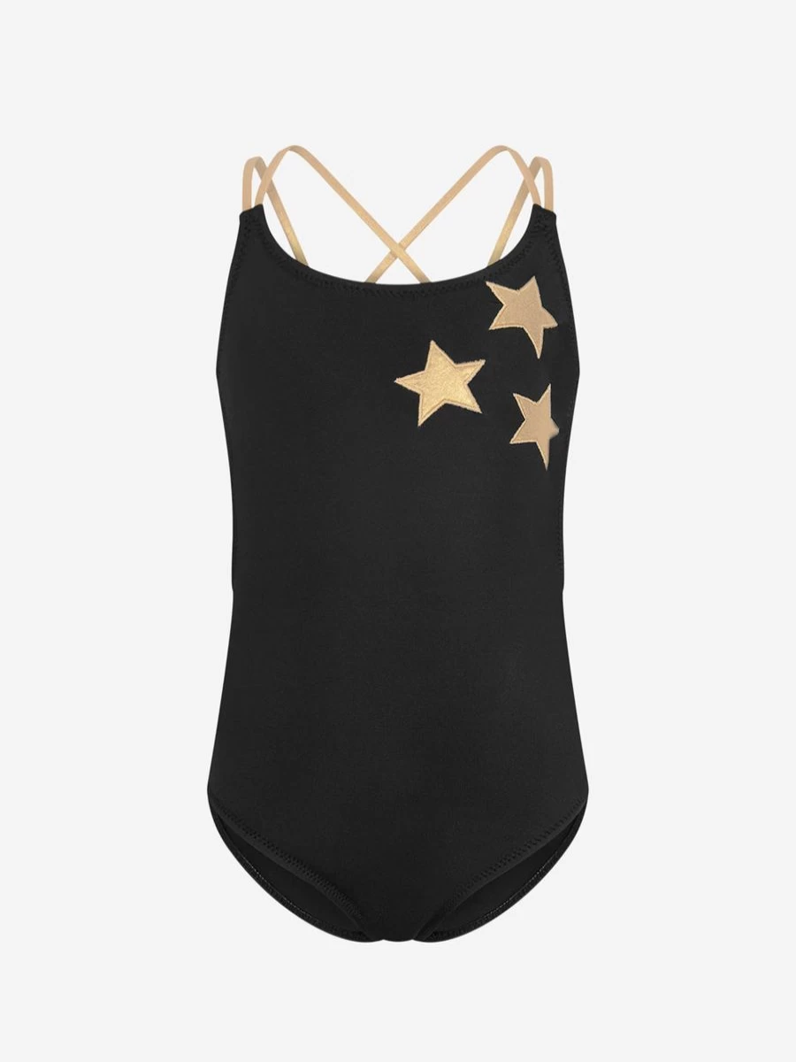 "Nessi Byrd Teen Girls' Gold Star Swimsuit | Trendy One-Piece Bathing Suit for Teens"