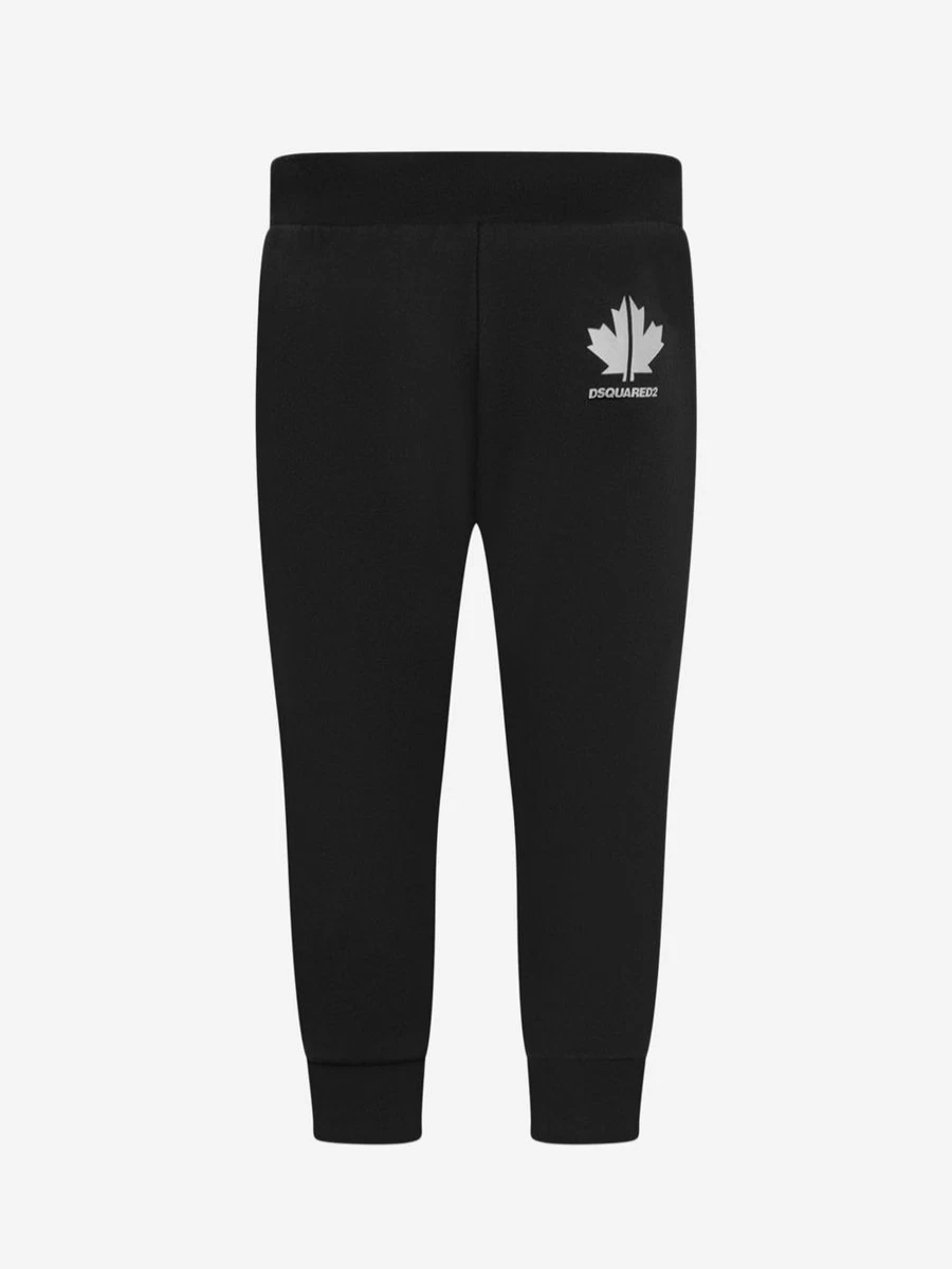 Dsquared2 Boys Black Cotton Sports Joggers Pants Casual Comfortable Kids Joggers