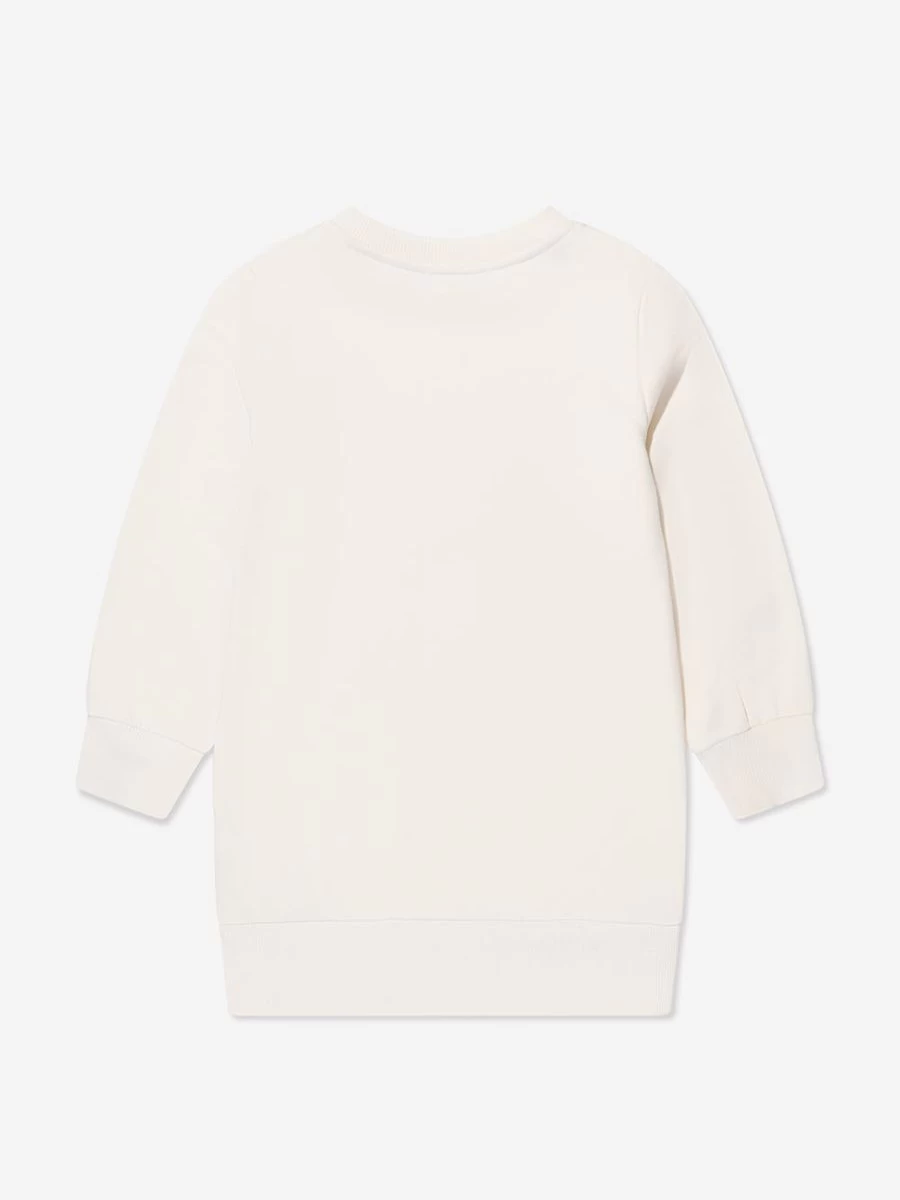 Balmain Teen Girls Ivory Logo Sweater Dress