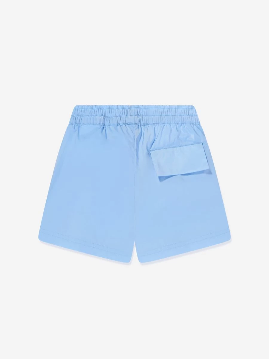 Palm Angels Boys Blue Flames Swim Shorts for Kids Beachwear