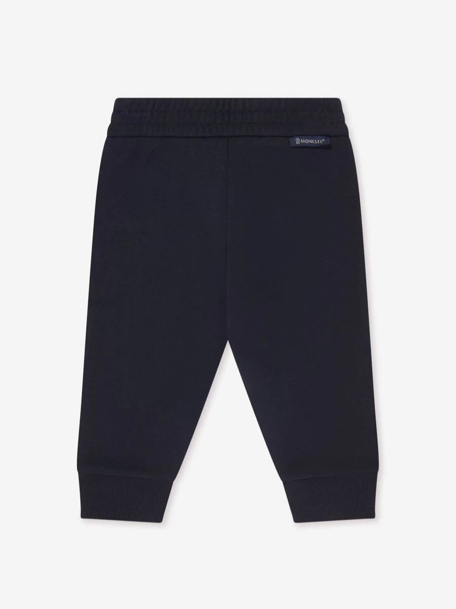 Moncler Enfant Baby Boys Navy Logo Joggers - Comfortable Cotton Pants for Toddlers