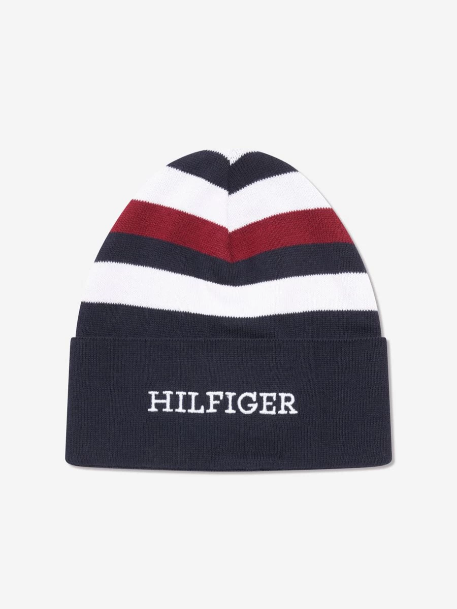 Tommy Hilfiger Teen Navy Beanie Hat for Boys and Girls