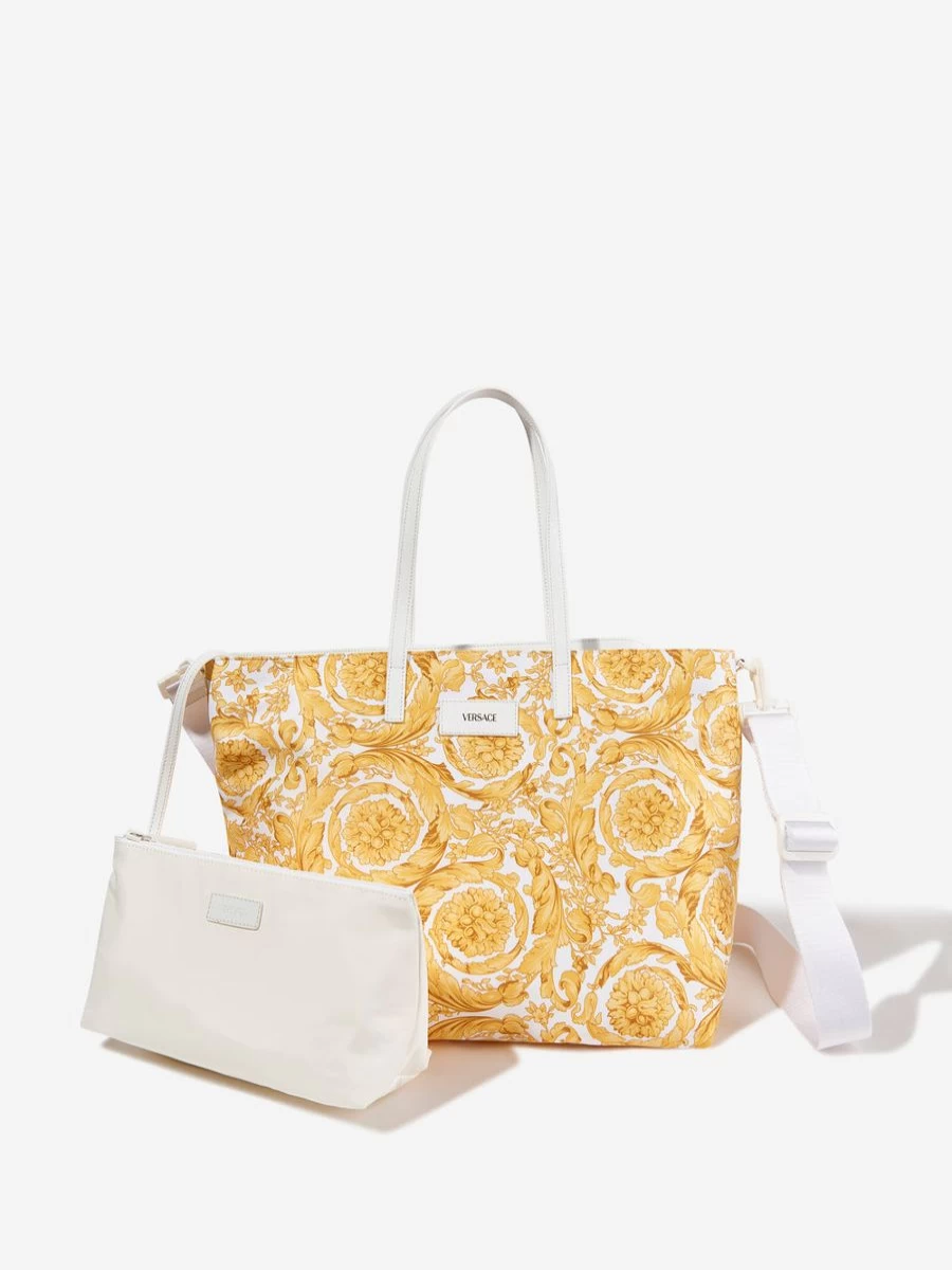 Versace Baby Barocco Gold Tote Changing Bag for Boys Luxury Diaper Bag