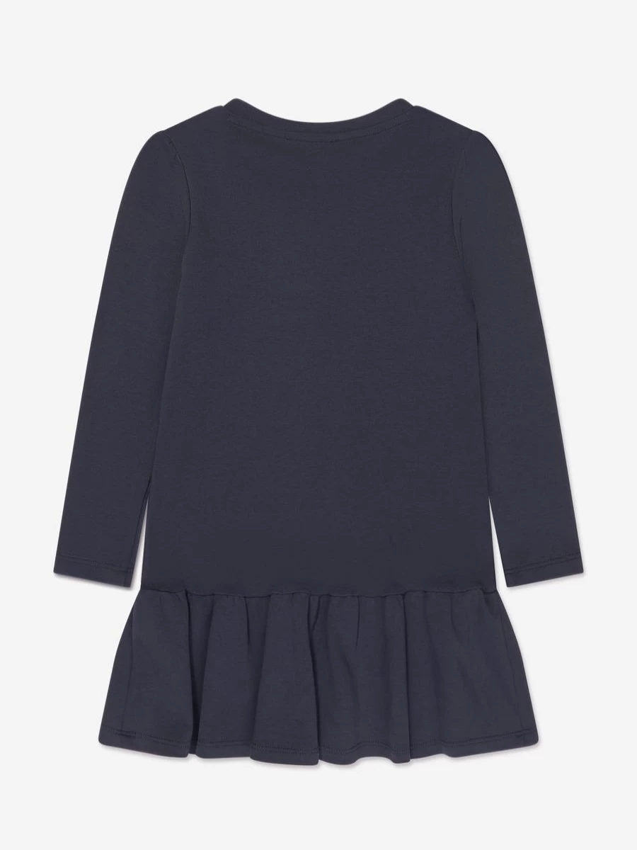 MARC JACOBS Girls Navy Print Dress with Bag - Stylish Floral Summer Outfit for Toddlers