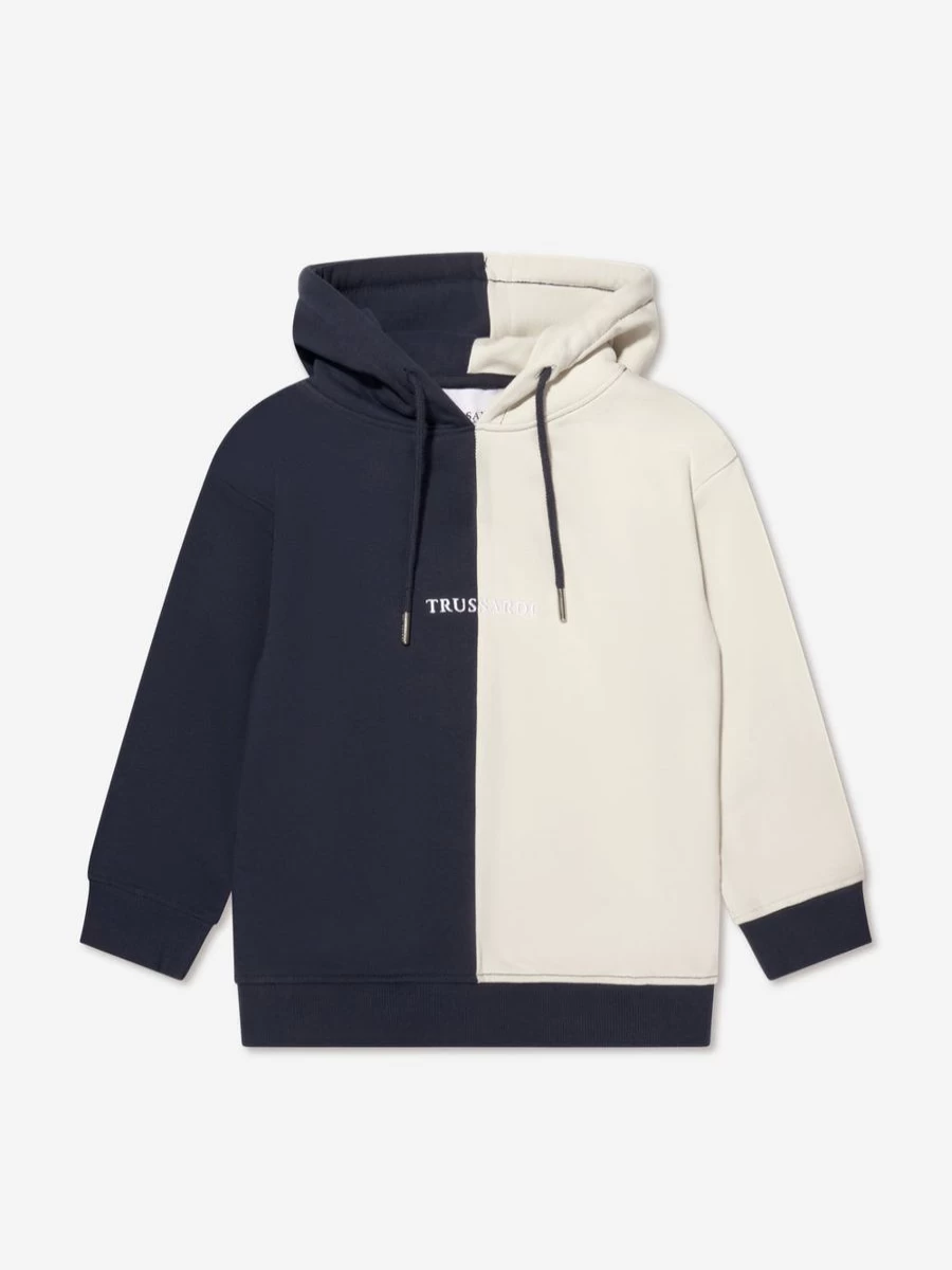 Trussardi Teen Boys Navy Ulak Hoodie for Stylish Comfort