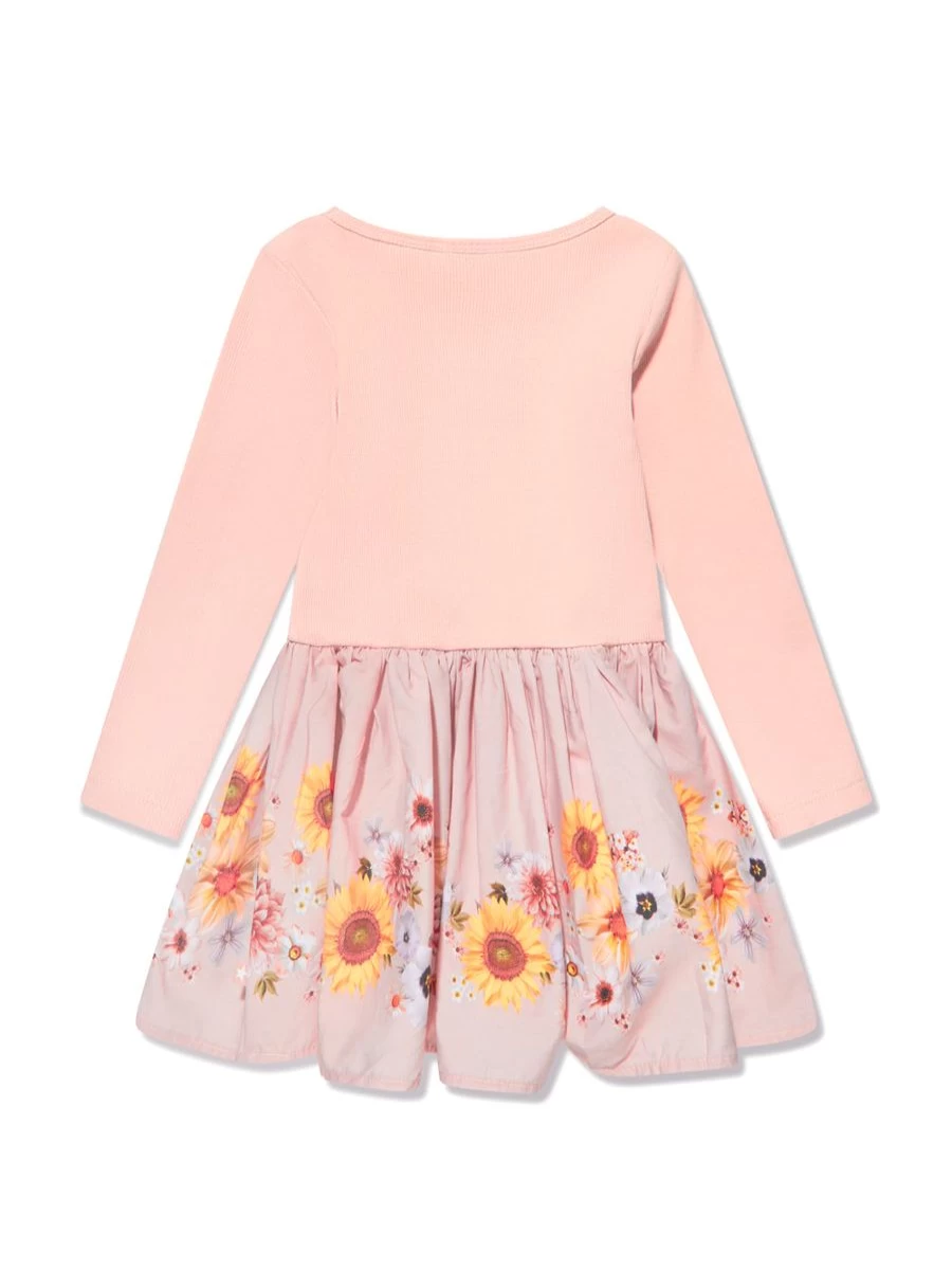 Molo Baby Girls Pink Retro Stripe Dress - Vintage-Inspired Striped Outfit for Infants