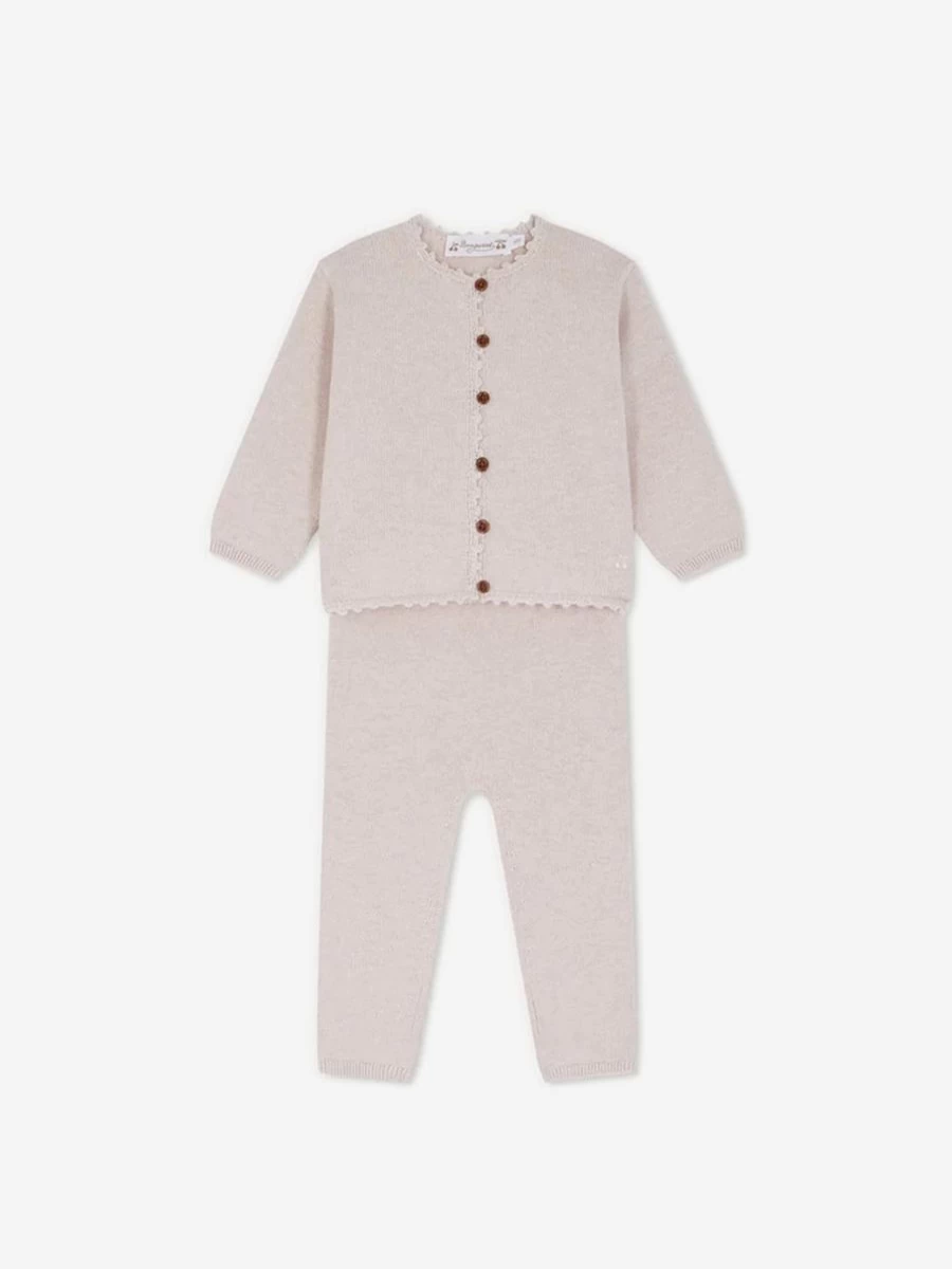 Bonpoint Baby Girls Pink Angelou Outfit Set - Luxurious Boutique Style