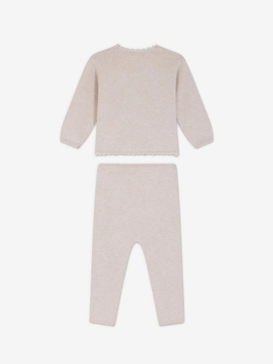 Bonpoint Baby Girls Pink Angelou Outfit Set - Luxurious Boutique Style