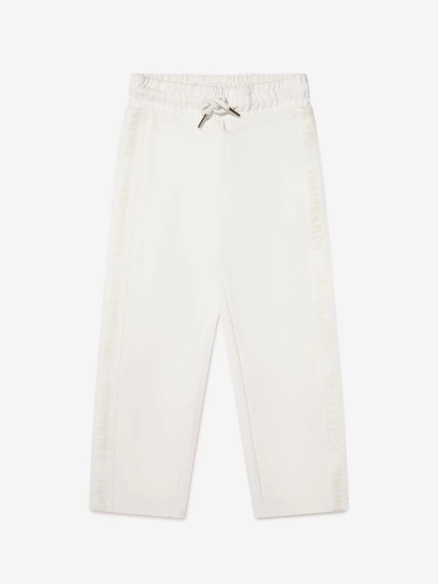Trussardi Boys Ivory Arrakis Joggers - Comfortable Casual Pants for Kids
