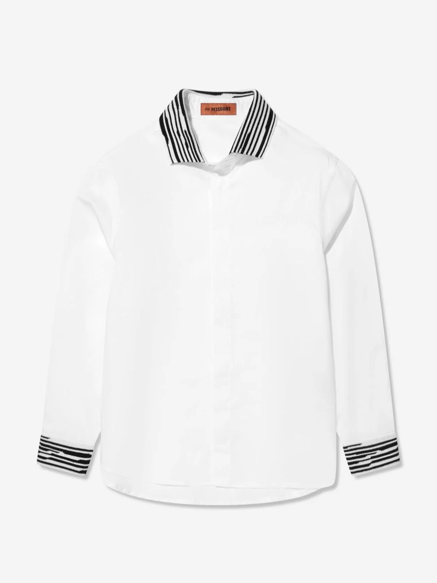 "Missoni Teen Boys White Branded Shirt"