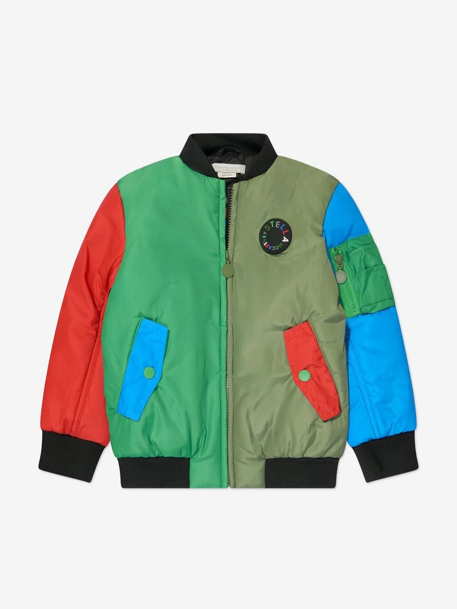 Stella McCartney Kids Boys Multicolour Colourblock Bomber Jacket