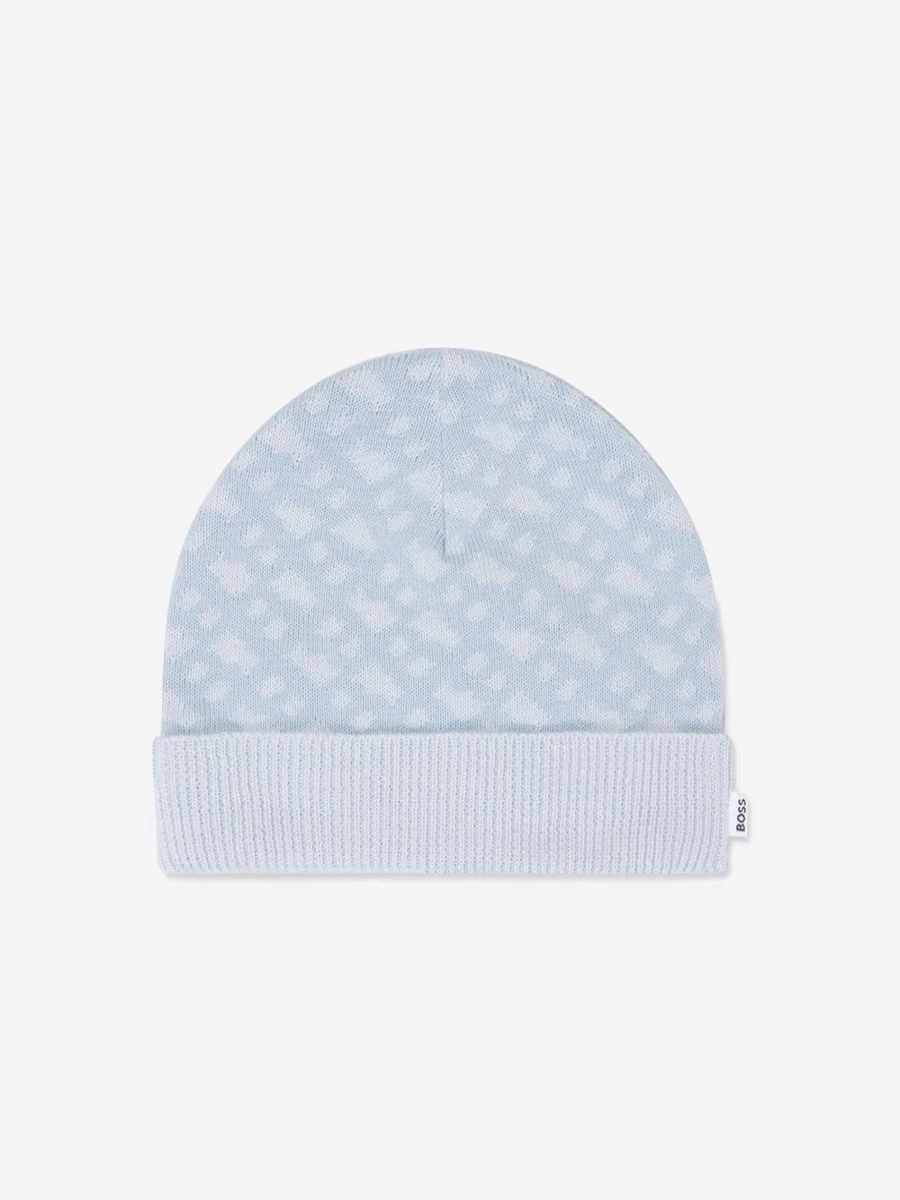 BOSS Baby Boys Blue Hat & Slipper Socks Gift Set - Newborn Winter Essentials