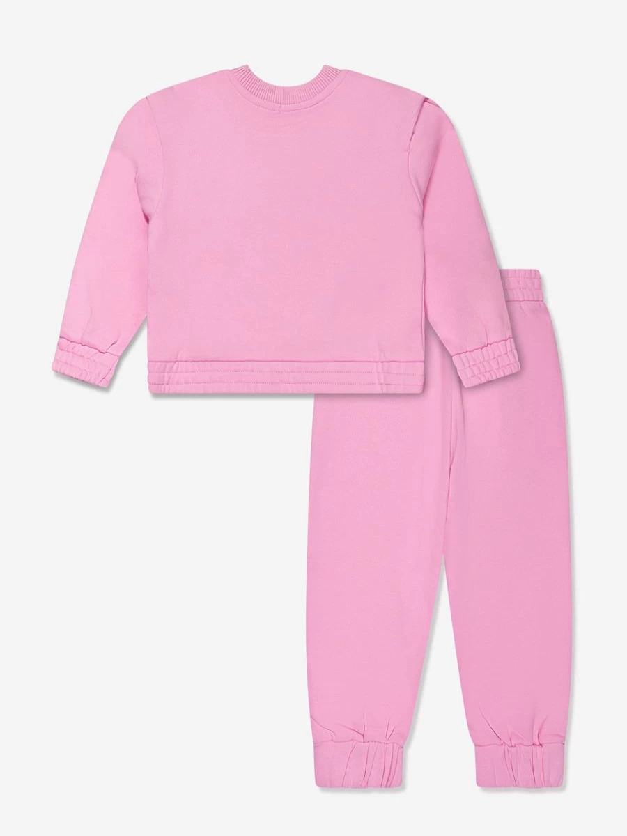 "Billieblush Girls Pink Heart Print Tracksuit - Cute & Comfortable Outfit"