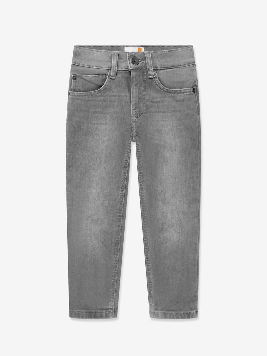 Timberland Boys Grey Slim Fit Jeans - Comfortable & Stylish Denim Pants for Kids