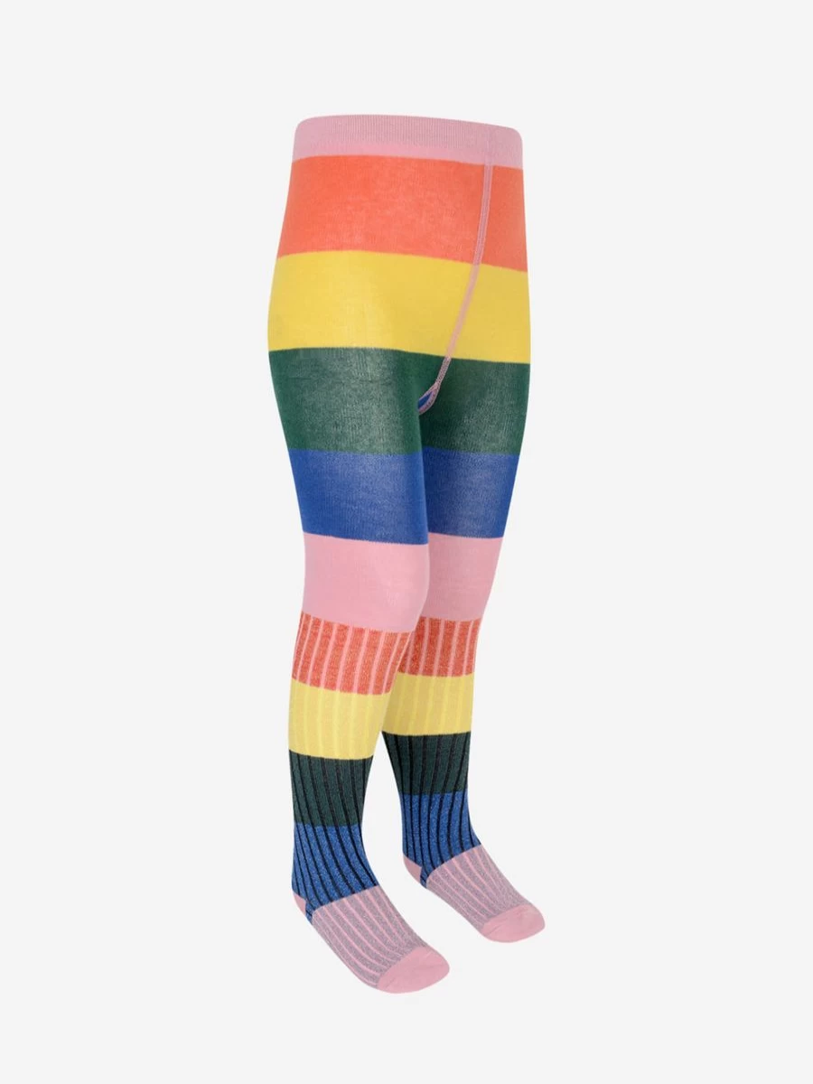 Molo Teen Girls' Rainbow Tights for Winter - Colorful Midwinter Leggings