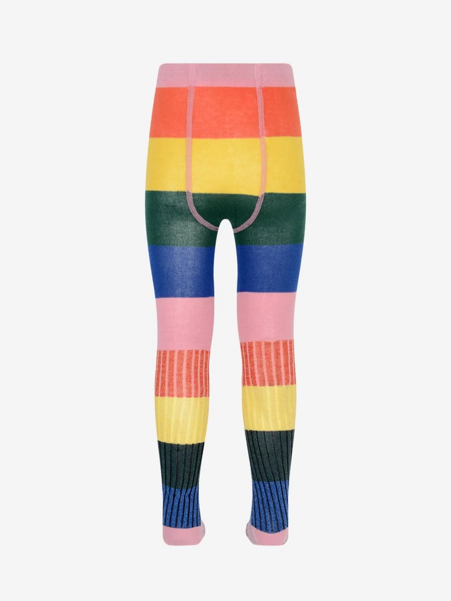 Molo Teen Girls' Rainbow Tights for Winter - Colorful Midwinter Leggings