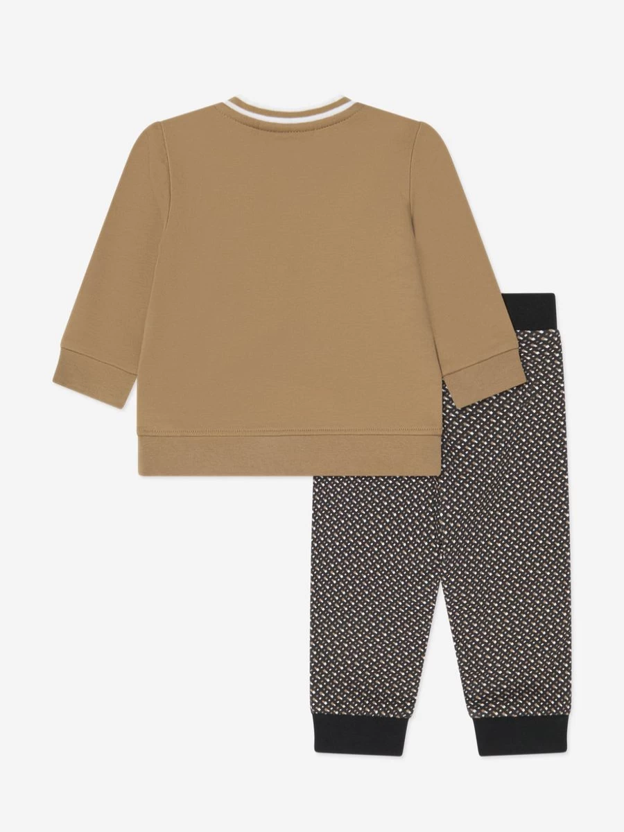BOSS Baby Boys' Premium 2-Piece Beige Outfit Gift Set