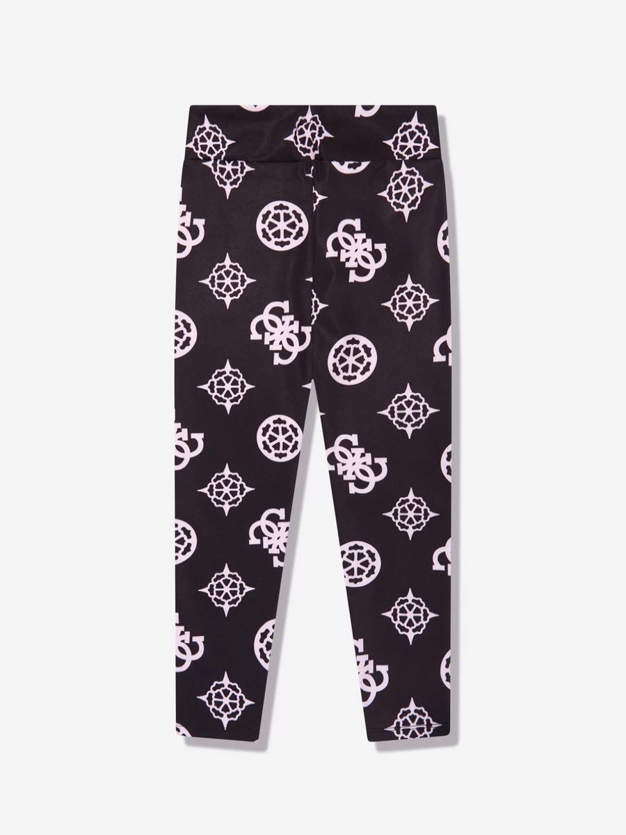 Guess Girls Pink Microfibre Leggings for Kids - Soft & Stretchy Comfort