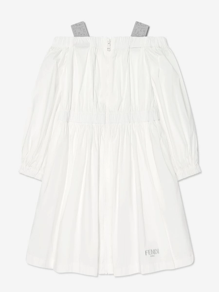 Fendi Kids Baby Girls White FF Logo Dress