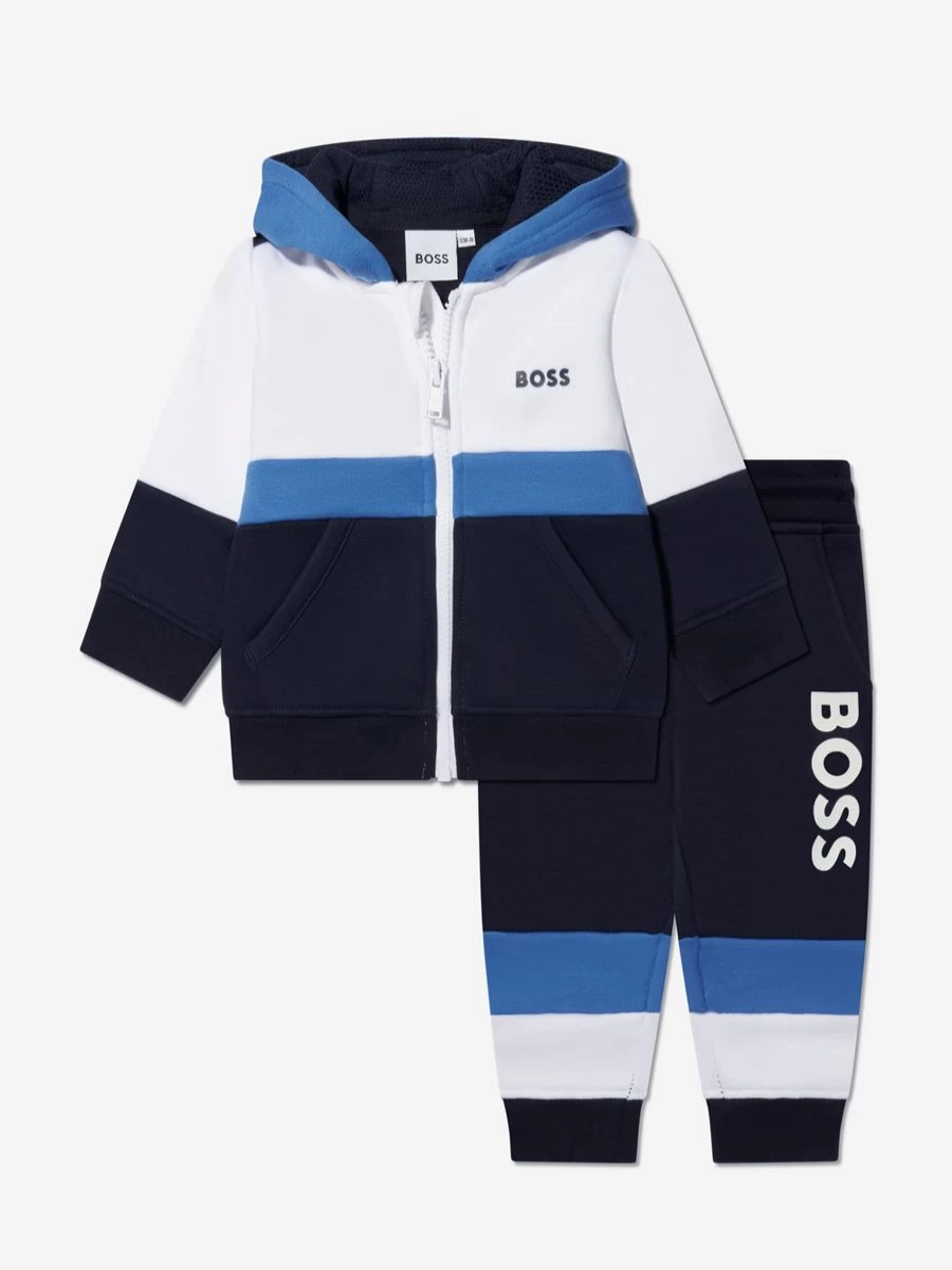 BOSS Boys Navy Blue Tracksuit for Baby & Toddler - Comfortable Cotton Sports Set