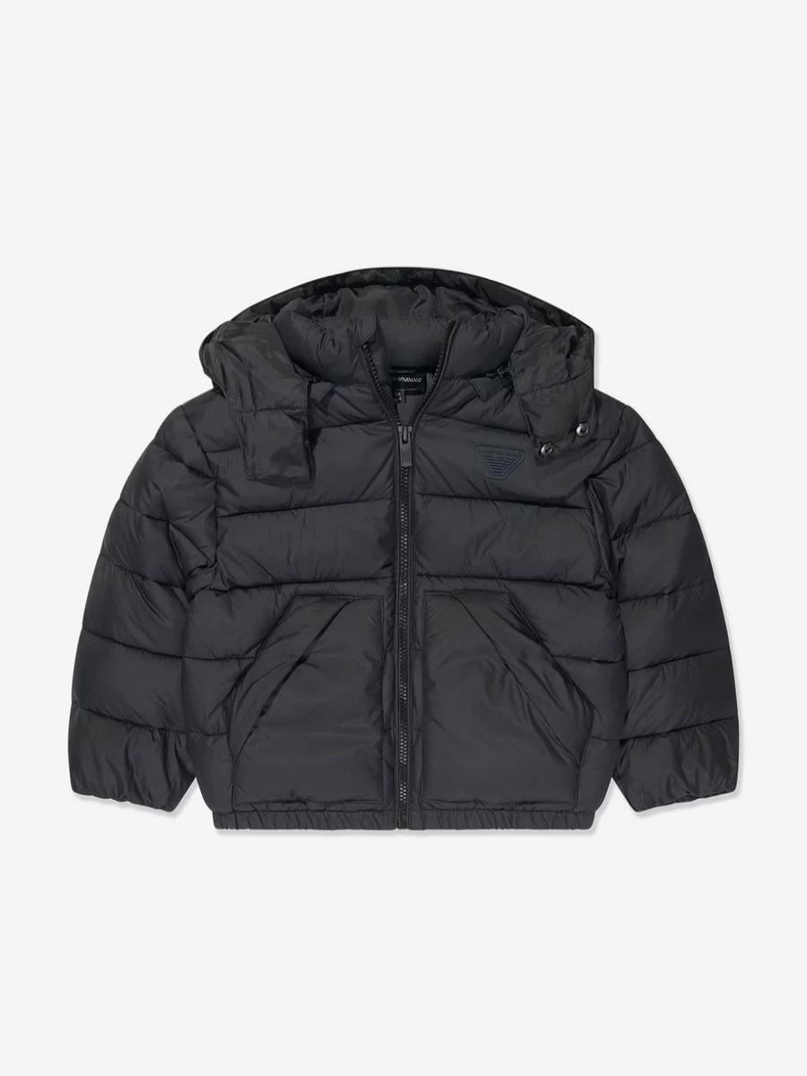 Emporio Armani Teen Boys Navy Blue Down Puffer Jacket - Warm Winter Coat