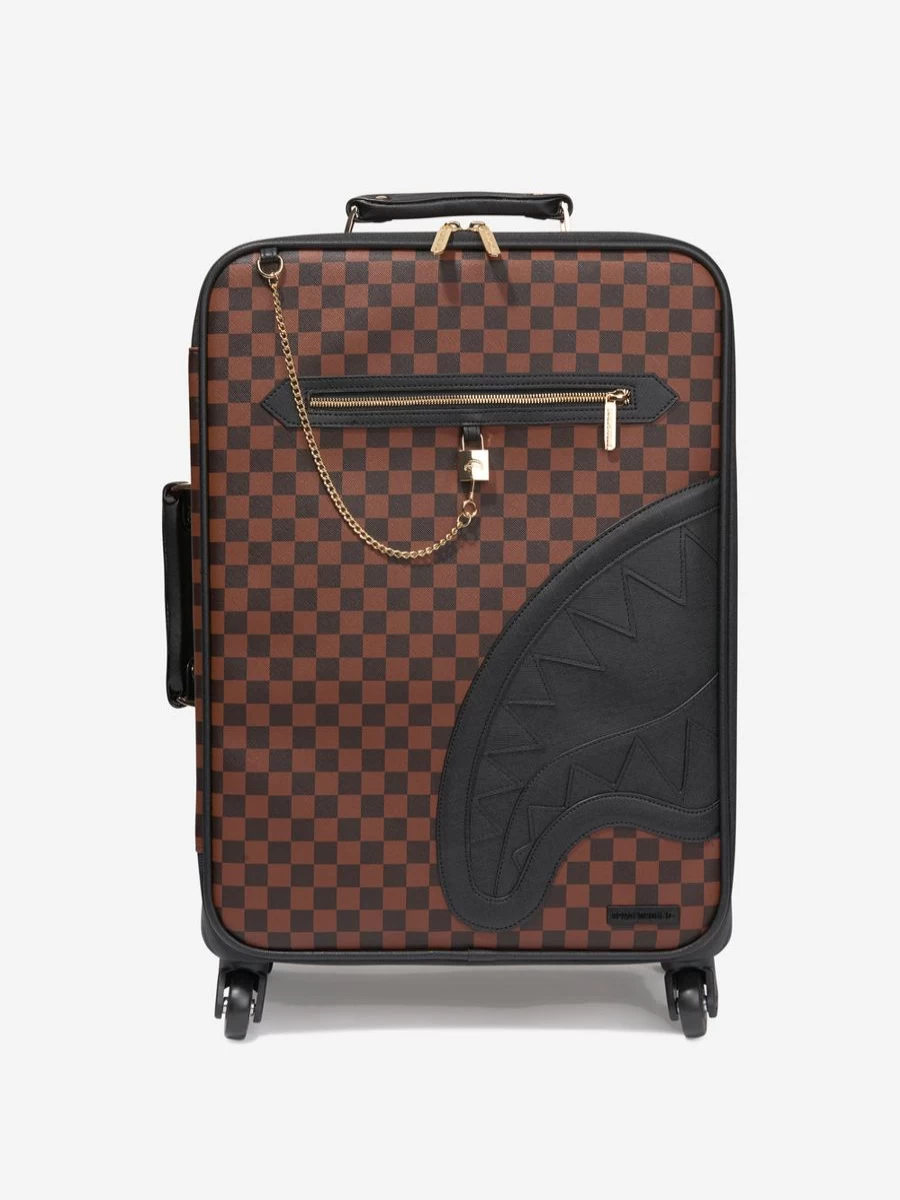 Sprayground Boys Henny Sip Lock Soft Luggage - Brown Kids Travel Suitcase