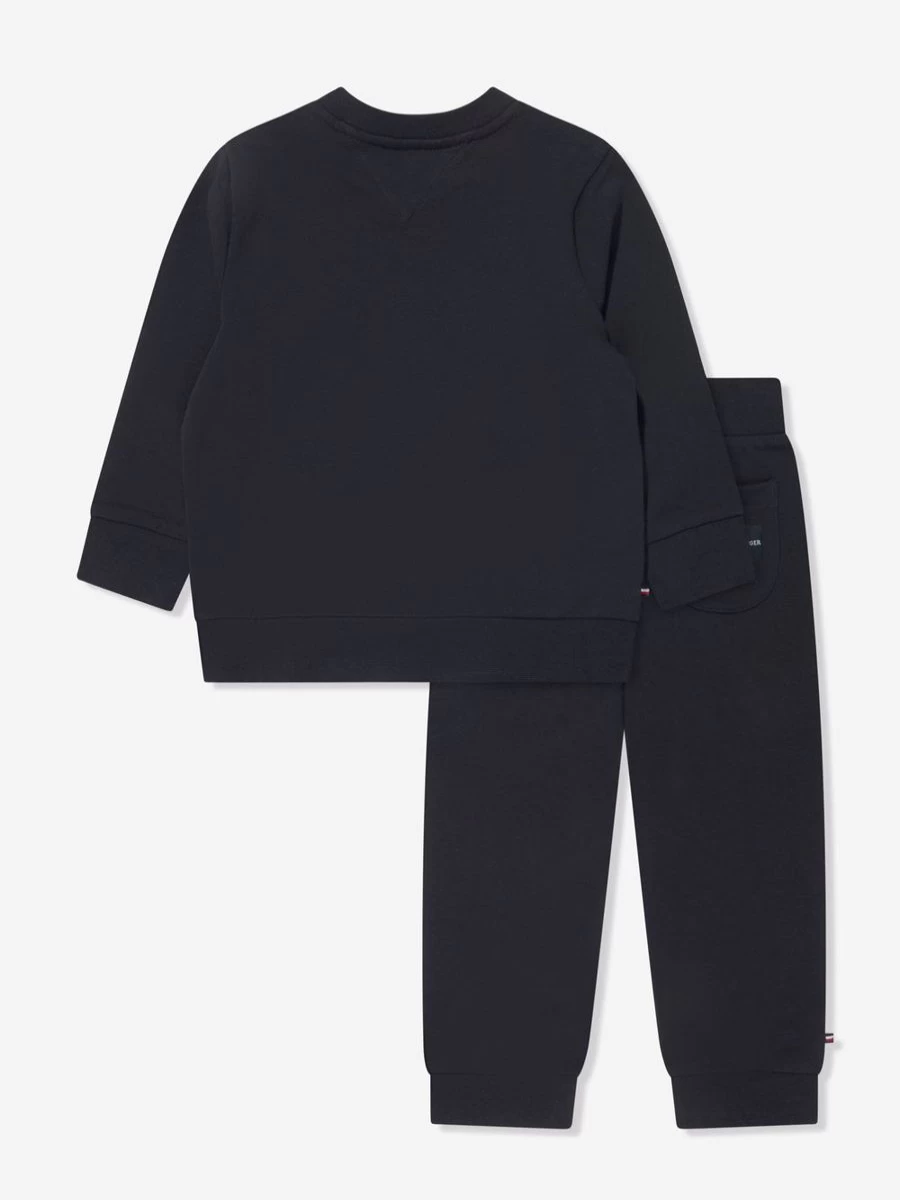 Tommy Hilfiger Baby Boys Navy Monogram Tracksuit - Soft Cotton Comfort Outfit