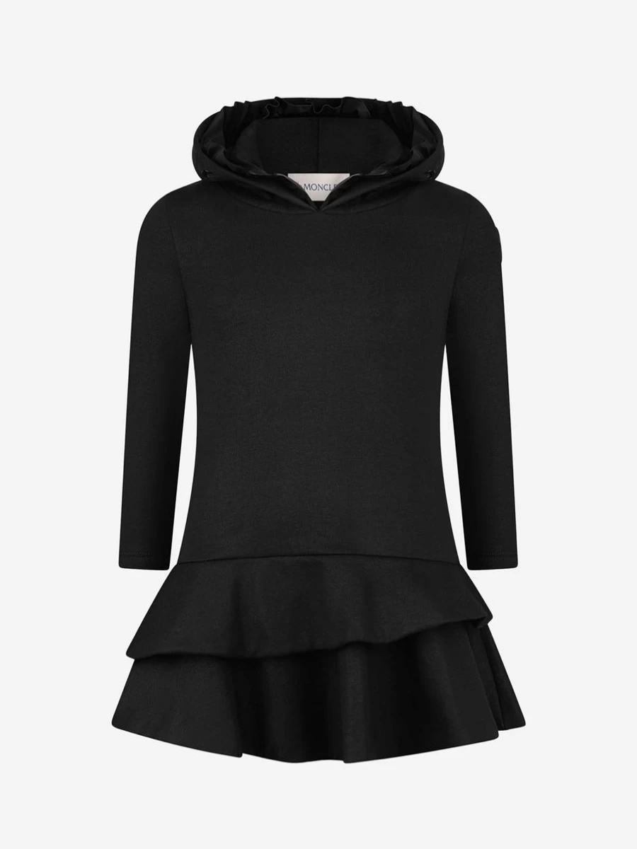 Moncler Enfant Teen Girls Cotton Hooded Dress - Casual Chic Pullover Style