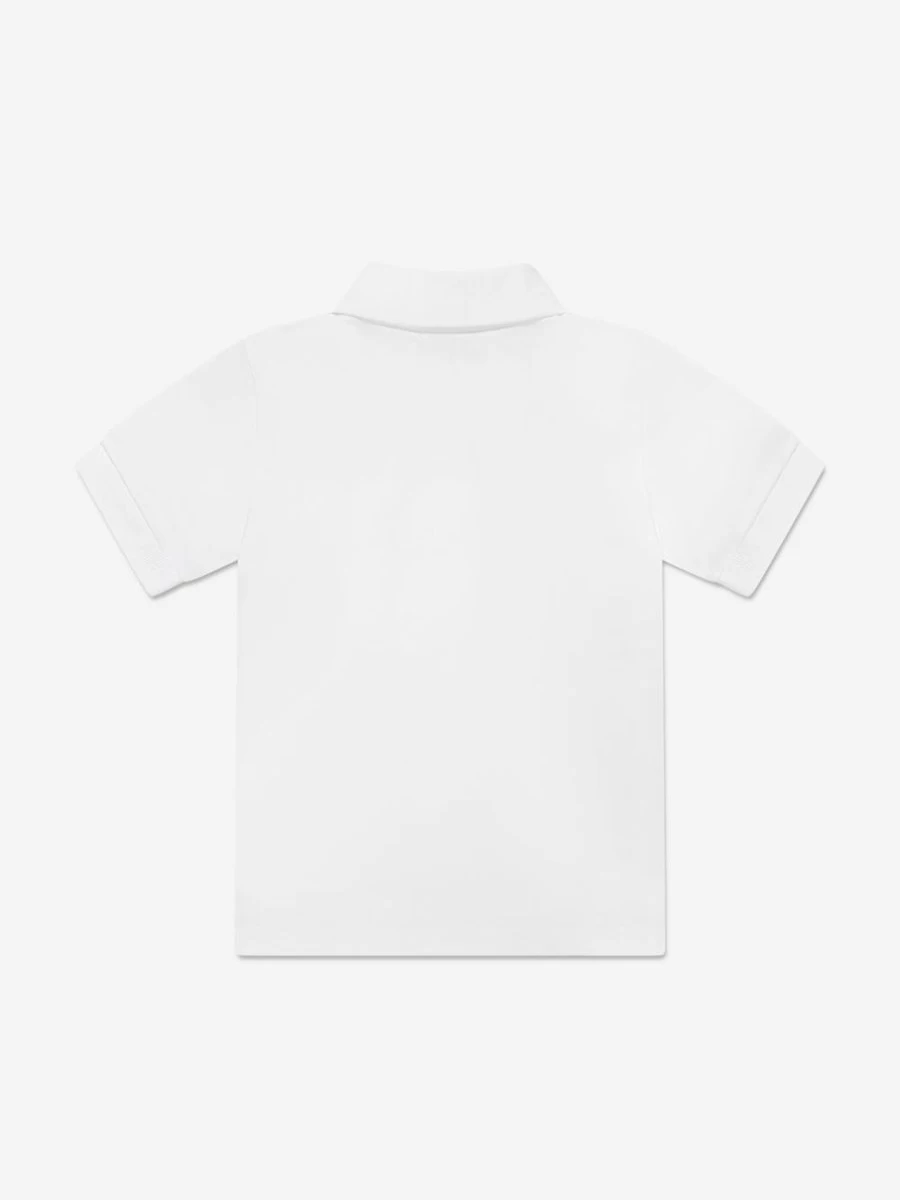 Dolce & Gabbana Kids Boys' White Logo Embroidered Polo Shirt