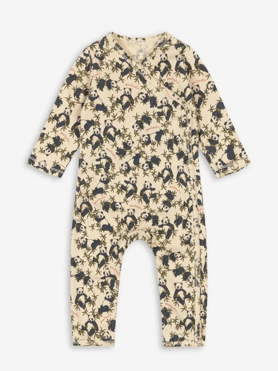 Konges Slojd Baby Panda Romper - Colorful Organic Cotton Jumpsuit for Infants