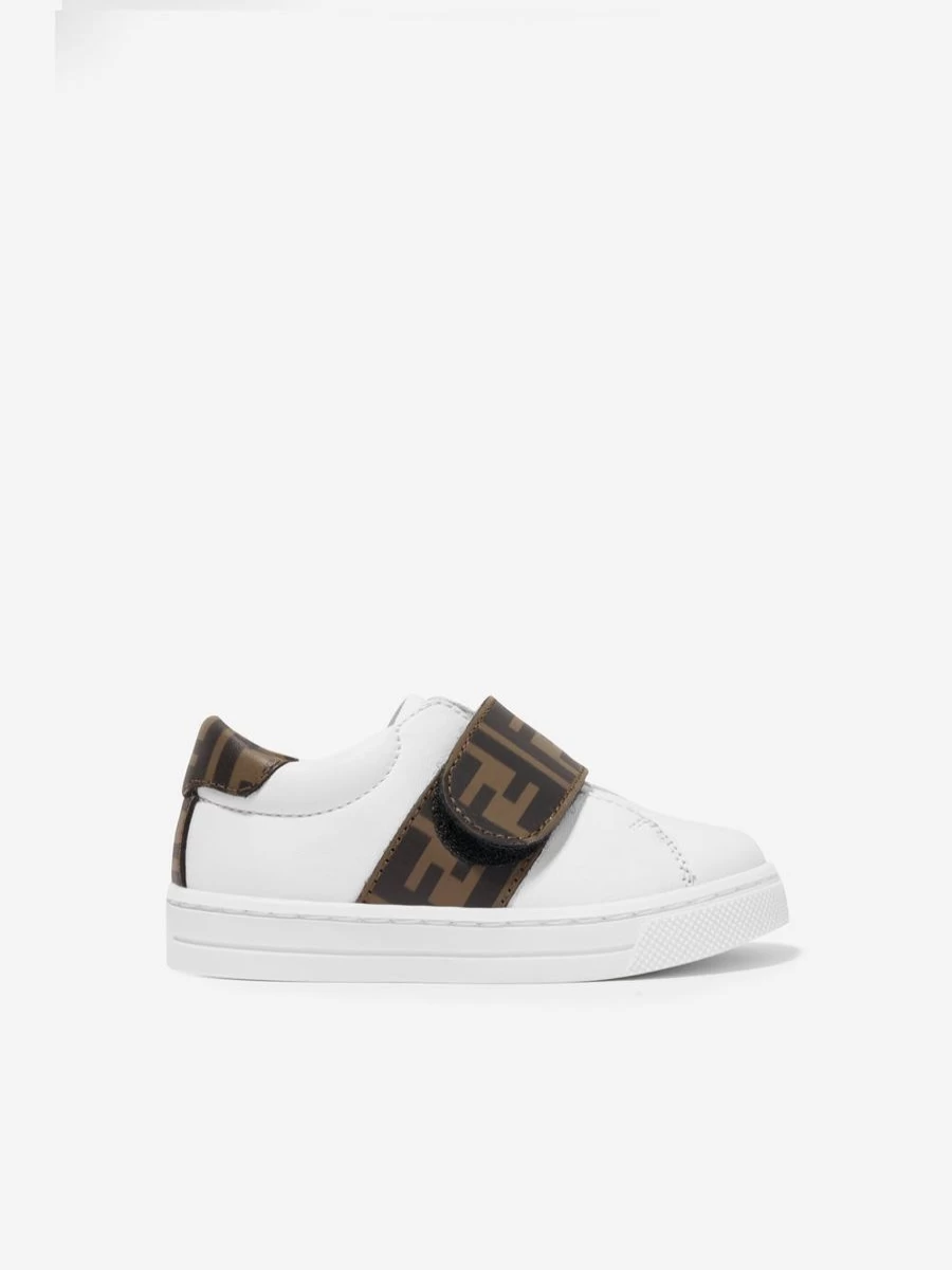 Fendi Kids Boys FF Logo Strap Sneakers