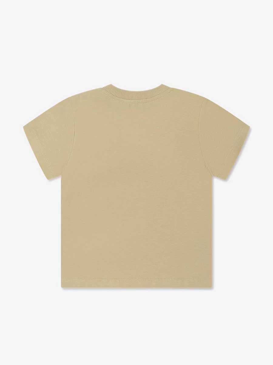 Moschino Kids Baby Boys Brown Milano Logo Cotton T-Shirt