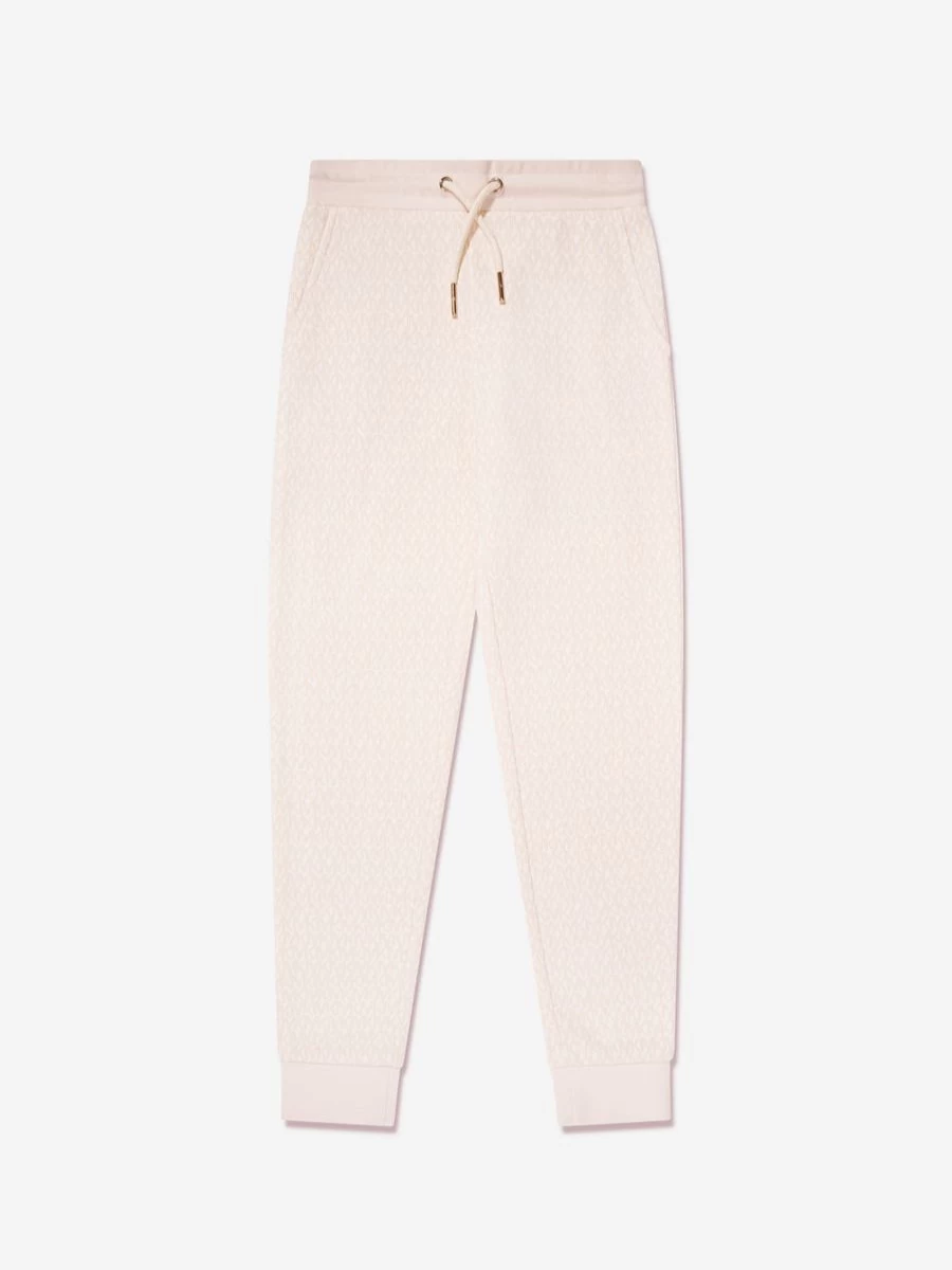 Michael Kors Girls Cream Logo Joggers for Teens - Casual Comfort Pants