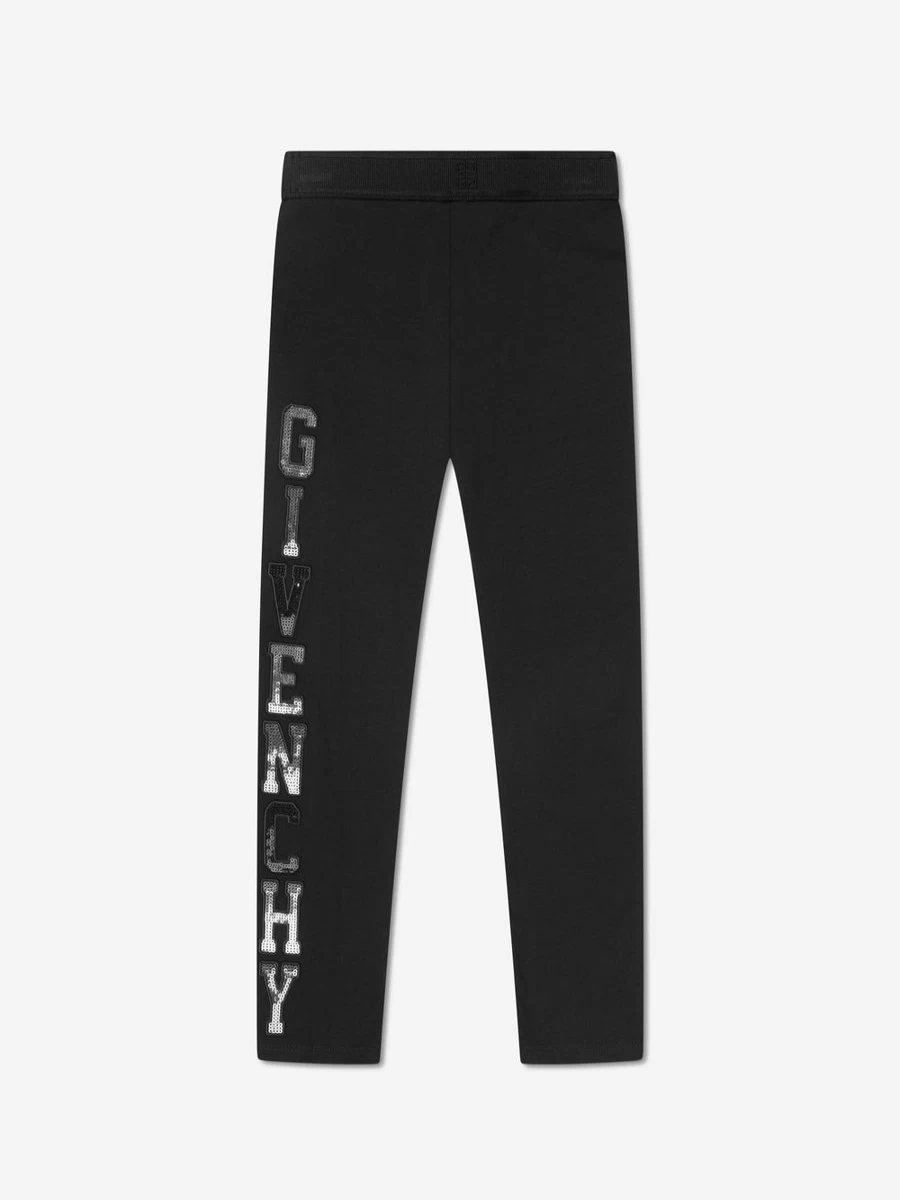 Givenchy Girls Black Logo Leggings for Kids - Stylish & Comfortable