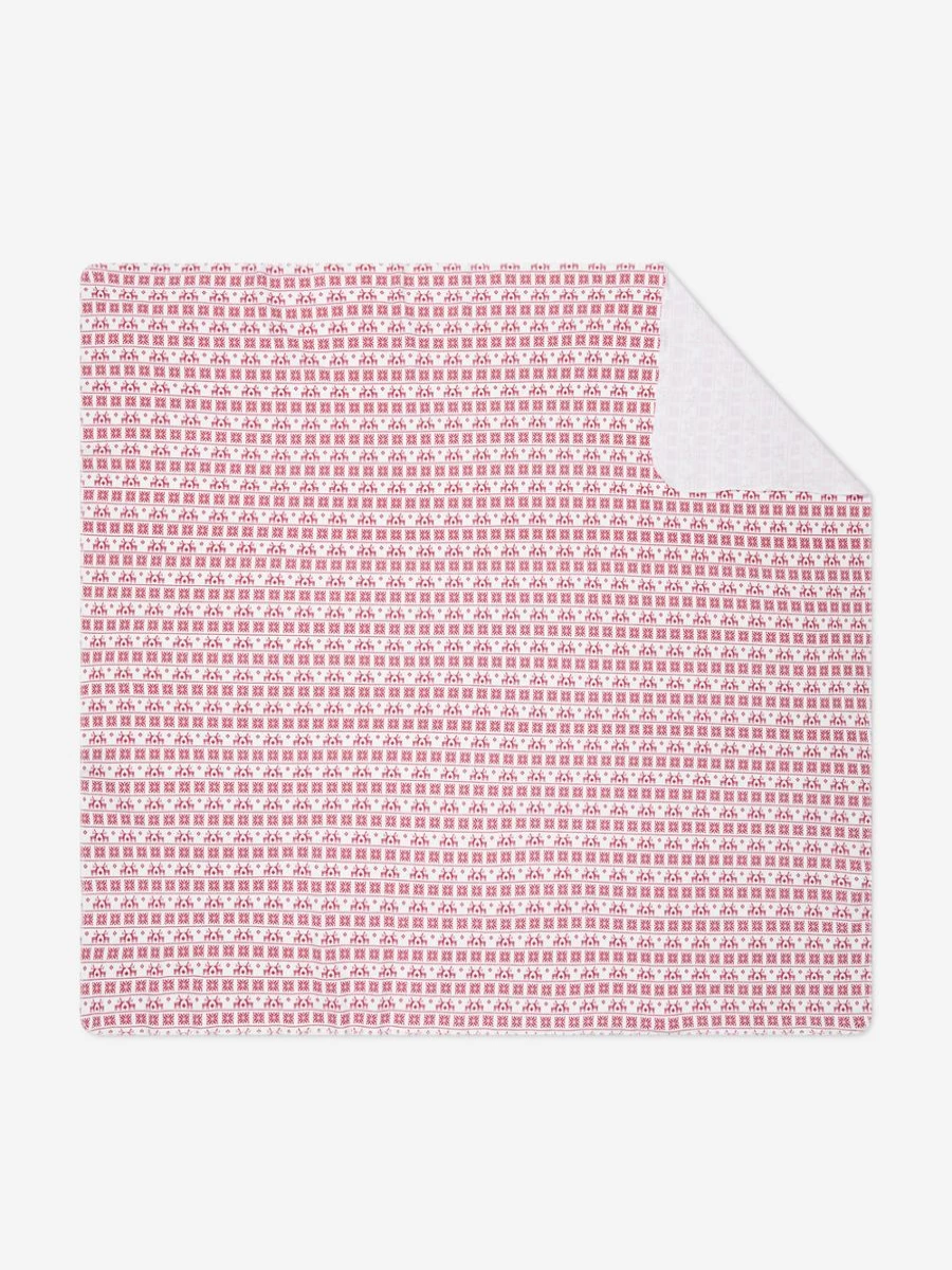 Magnolia Baby Red Fair Isle Knit Swaddle Blanket for Newborns & Infants
