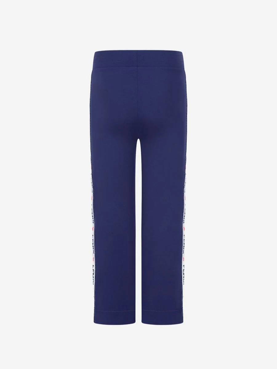 Fendi Kids Girls Mania Logo Trim Trousers for Stylish Comfort