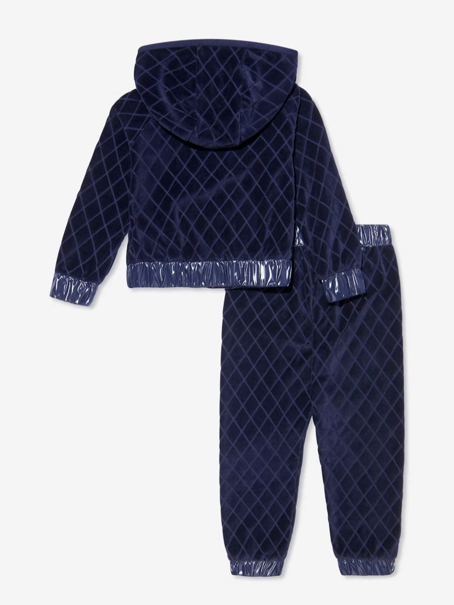 Moncler Enfant Girls Velour Hooded Tracksuit - Soft & Stylish Winter Outfit