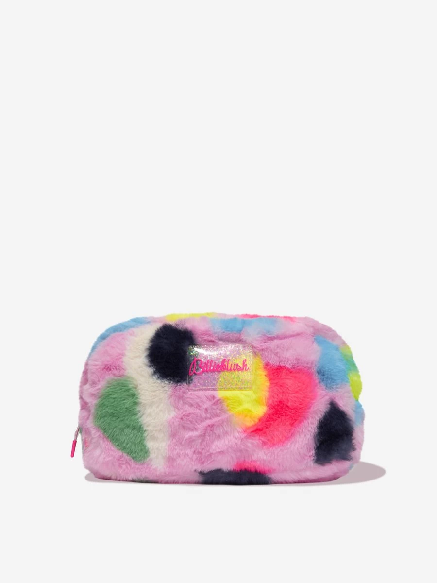 "Billieblush Pink Faux Fur Pencil Case for Girls - Stylish School Supplies"