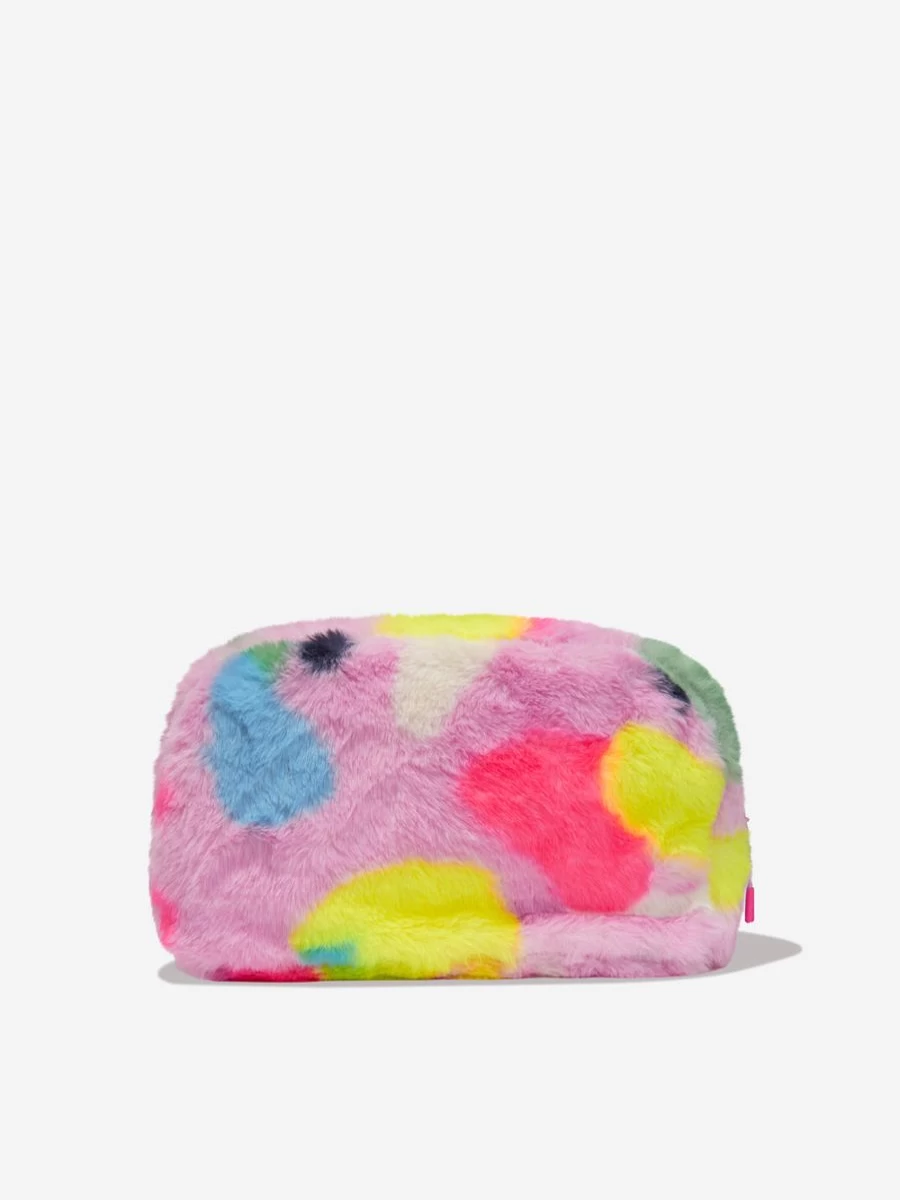 "Billieblush Pink Faux Fur Pencil Case for Girls - Stylish School Supplies"